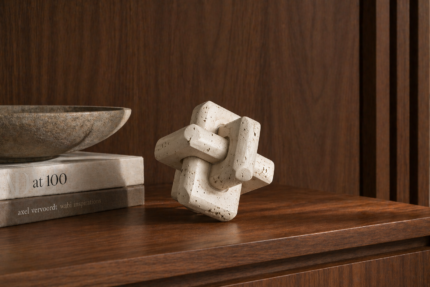 Interlocking Travertine Sculpture Beige UAE