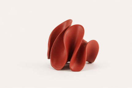 Red Petal Abstract Sculpture UAE | Luxury Modern Decor
