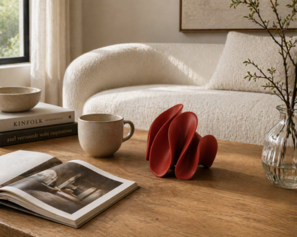 Red Petal Abstract Sculpture UAE | Luxury Modern Decor
