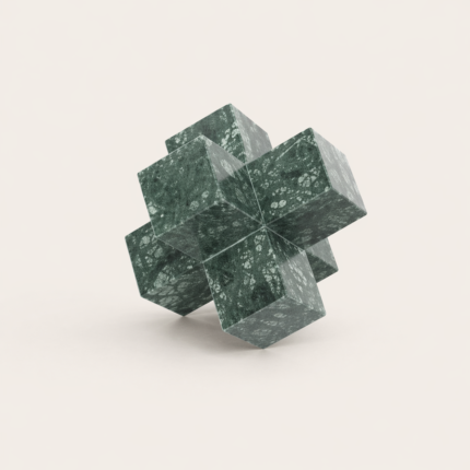 Green Marble Decorative Block Sculpture UAE | Luxury Stone Accent