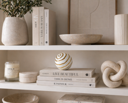 White Sphere Gold Spiral Sculpture UAE | Luxury Modern Decor