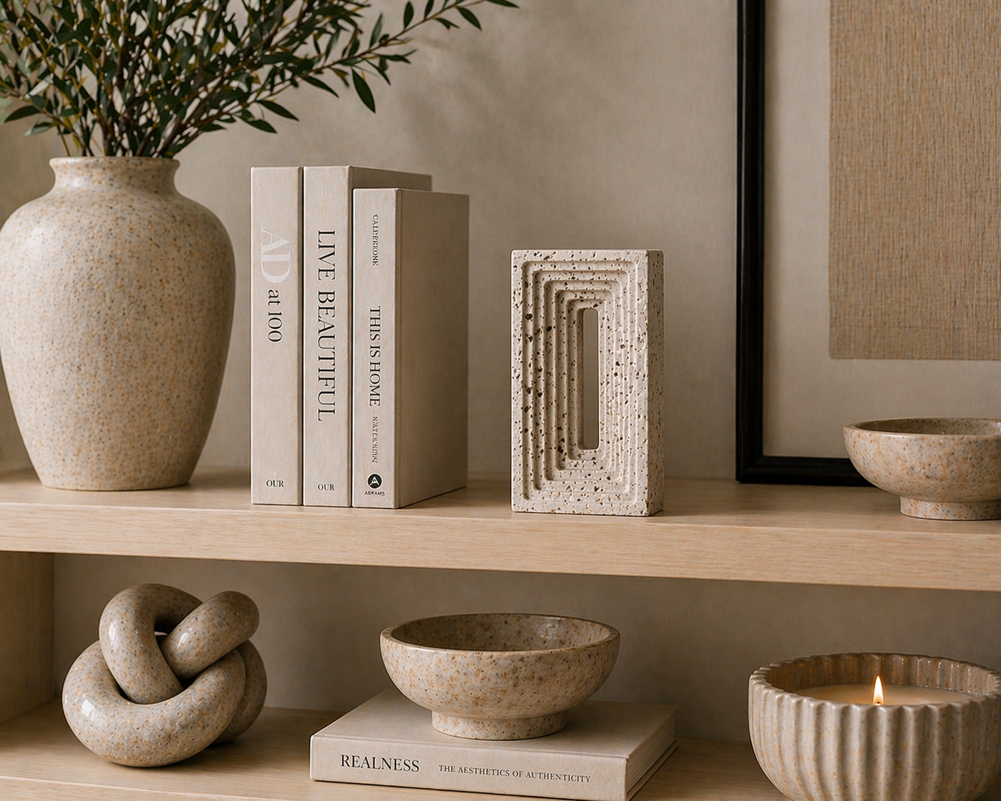 White Stone Portal Sculpture Small UAE