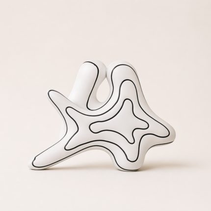 White Geometric Sculpture UAE | Minimal Modern Decor