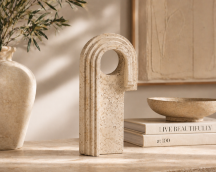 Beige Arch Sculpture UAE | Modern Minimal Decor