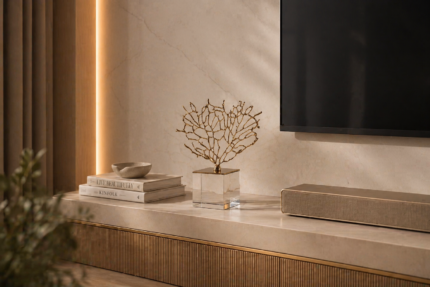 Abstract Gold Coral Sculpture UAE | Luxury Modern Decor