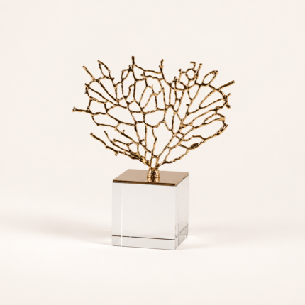 Abstract Gold Coral Sculpture UAE | Luxury Modern Decor