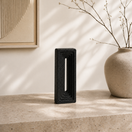 Black Stone Portal Sculpture Small UAE | Luxury Decor