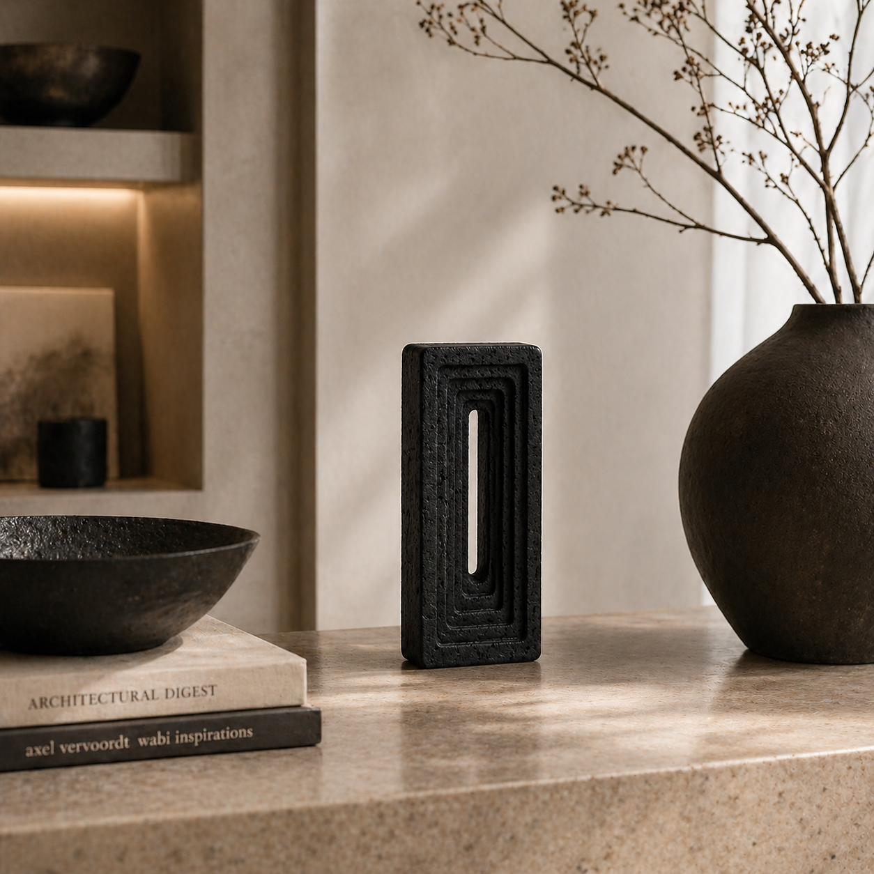 Black Stone Portal Sculpture Small UAE