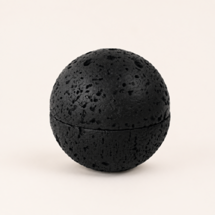 Black Decorative Sphere – Modern Minimalist Stone Table Decor UAE