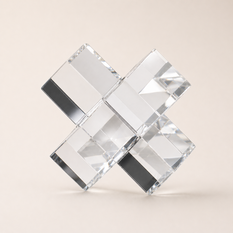 Clear Acrylic Decorative Cube Sculpture UAE | Modern Display Accent