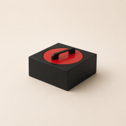 Black Cube Decorative Jar UAE | Modern Storage Accent