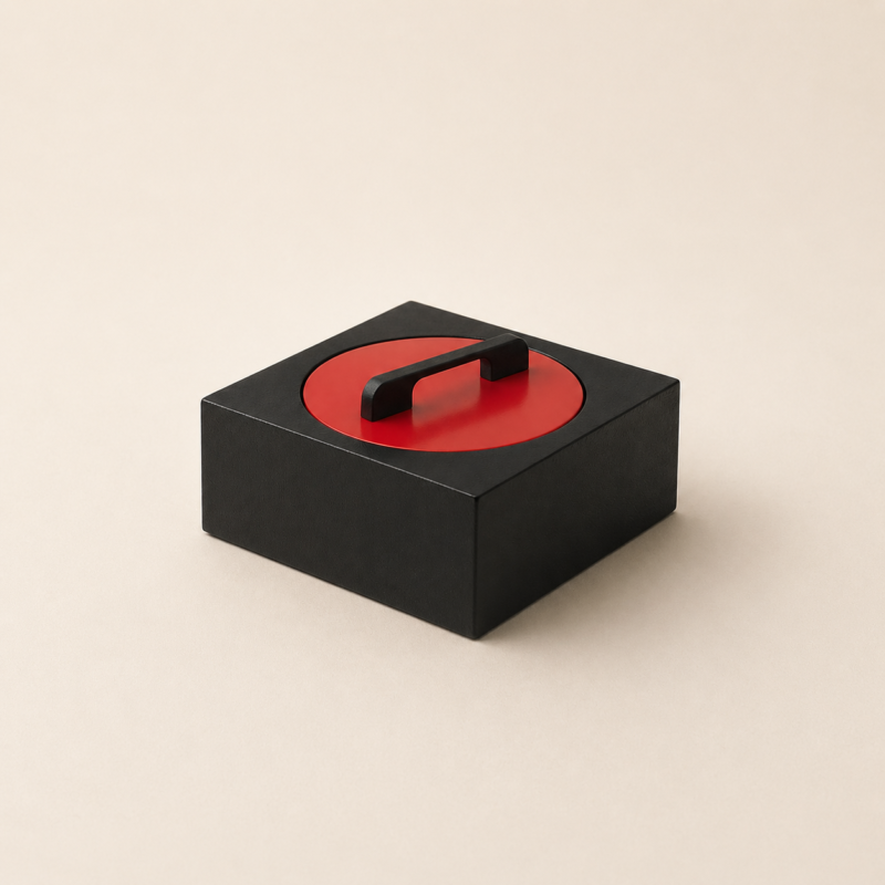 Black Cube Decorative Jar UAE | Modern Storage Accent