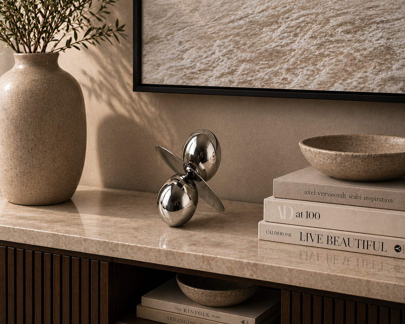 Chrome Abstract Sculpture UAE | Modern Metallic Decor