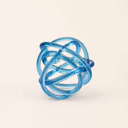 Blue Glass Orb Sculpture UAE | Luxury Modern Decor