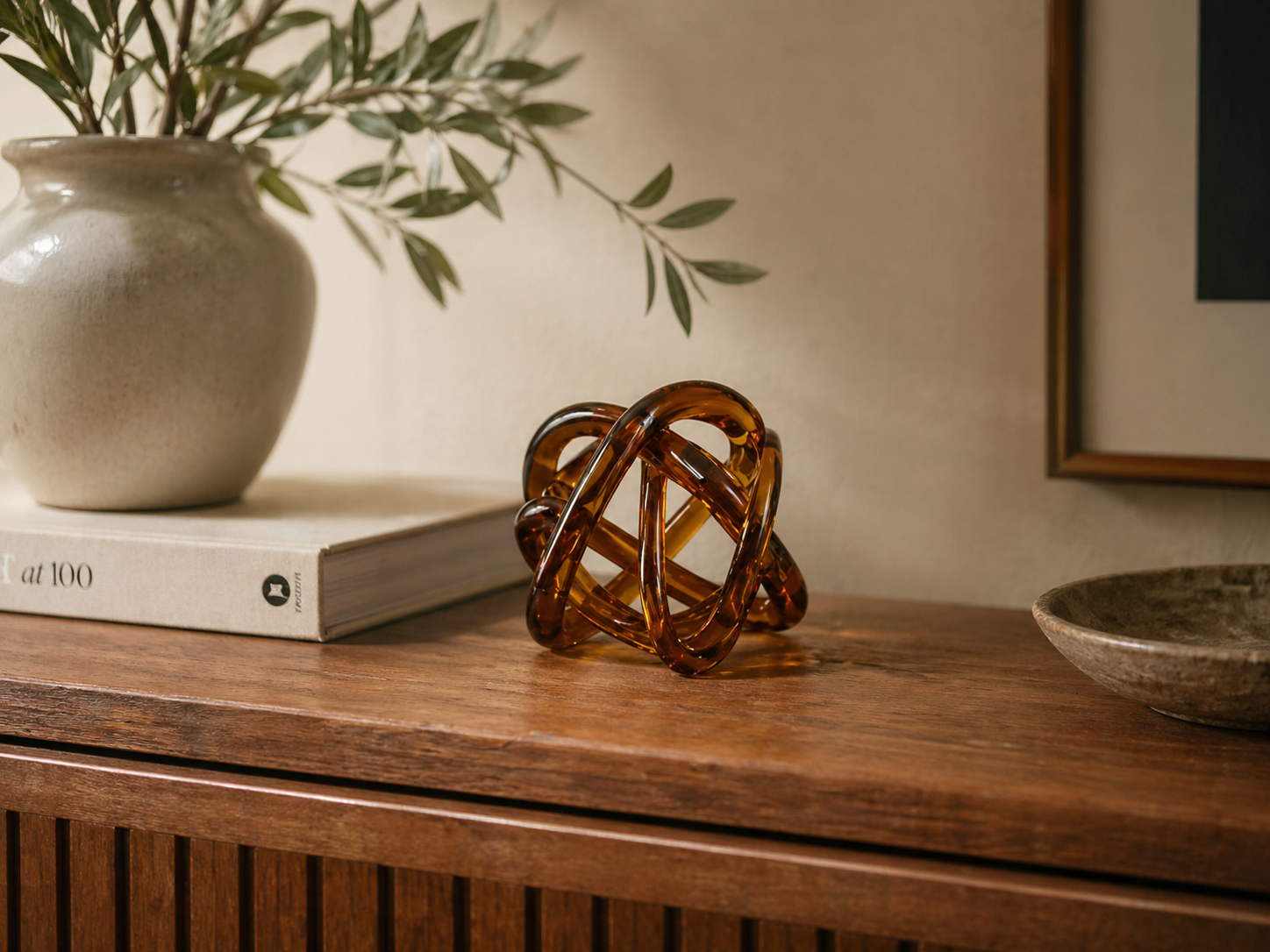 Crystal Knot Sculpture Amber UAE