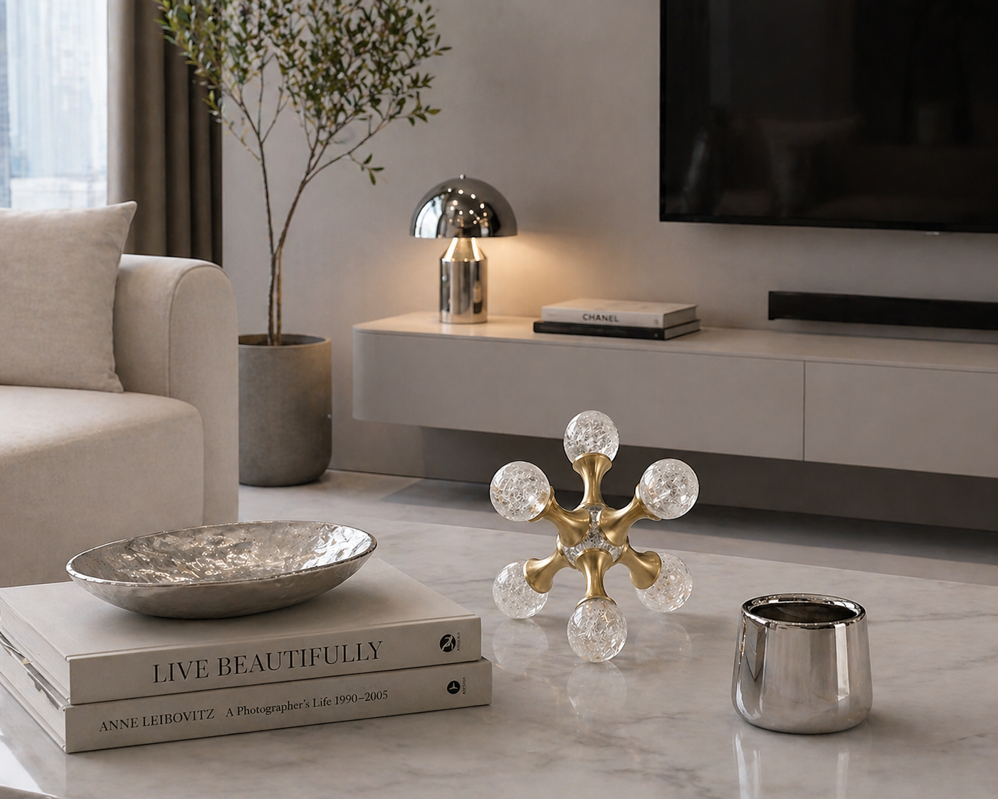 Crystal Sphere Cluster Sculpture Medium UAE