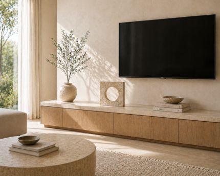 Textured Stone Abstract Sculpture UAE | Modern Natural Decor