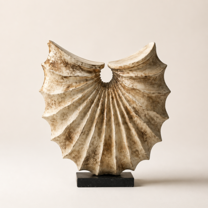 Textured Beige Centerpiece Bowl UAE | Modern Sculptural Decor