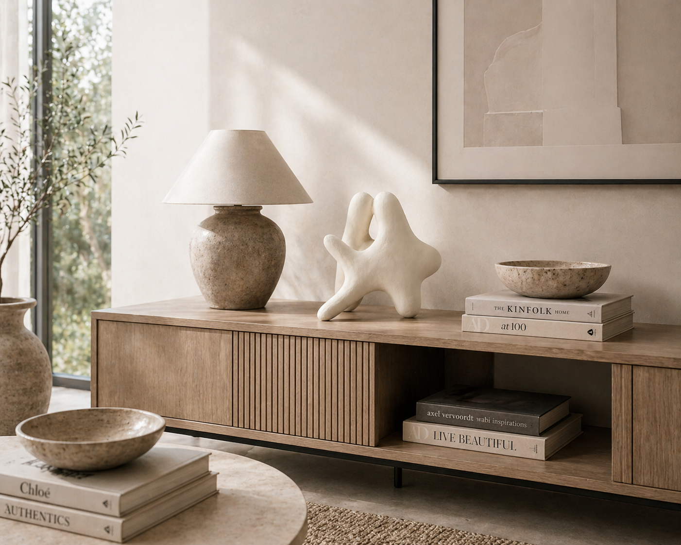 White Abstract Sculpture UAE | Minimal Modern Decor