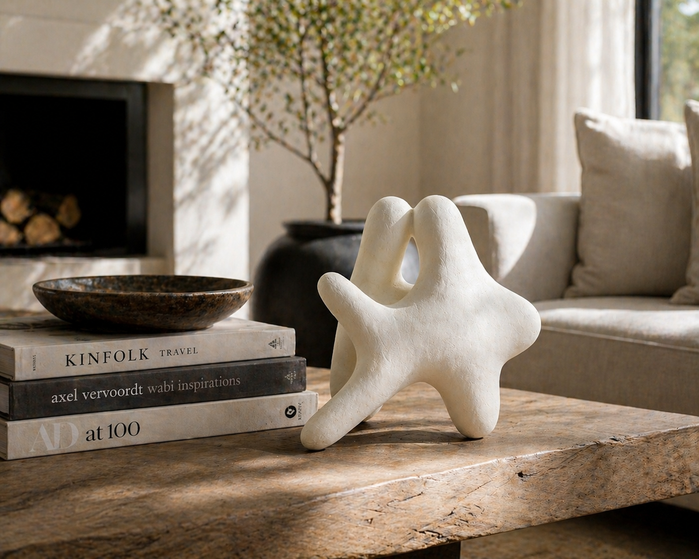 White Abstract Sculpture UAE | Minimal Modern Decor