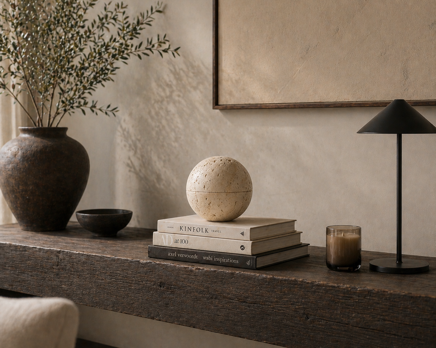 Travertine Decorative Sphere UAE | Luxury Stone Orb Decor