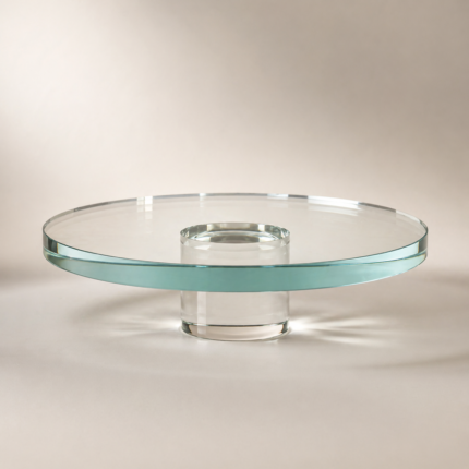 Crystal Halo Glass Tray – Elegant Luxury Decor UAE