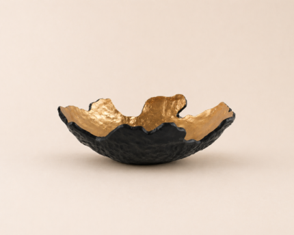 Gold Black Centerpiece Bowl – Luxury Modern Decor UAE
