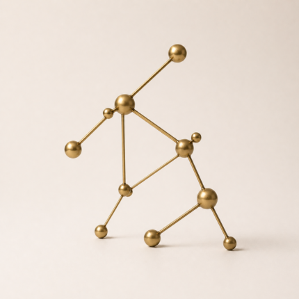 Gold Geometric Sculpture UAE | Freestanding Modern Decor
