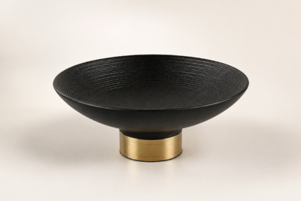 Midnight Glow Decorative Bowl – Modern Sculptural Tray UAE