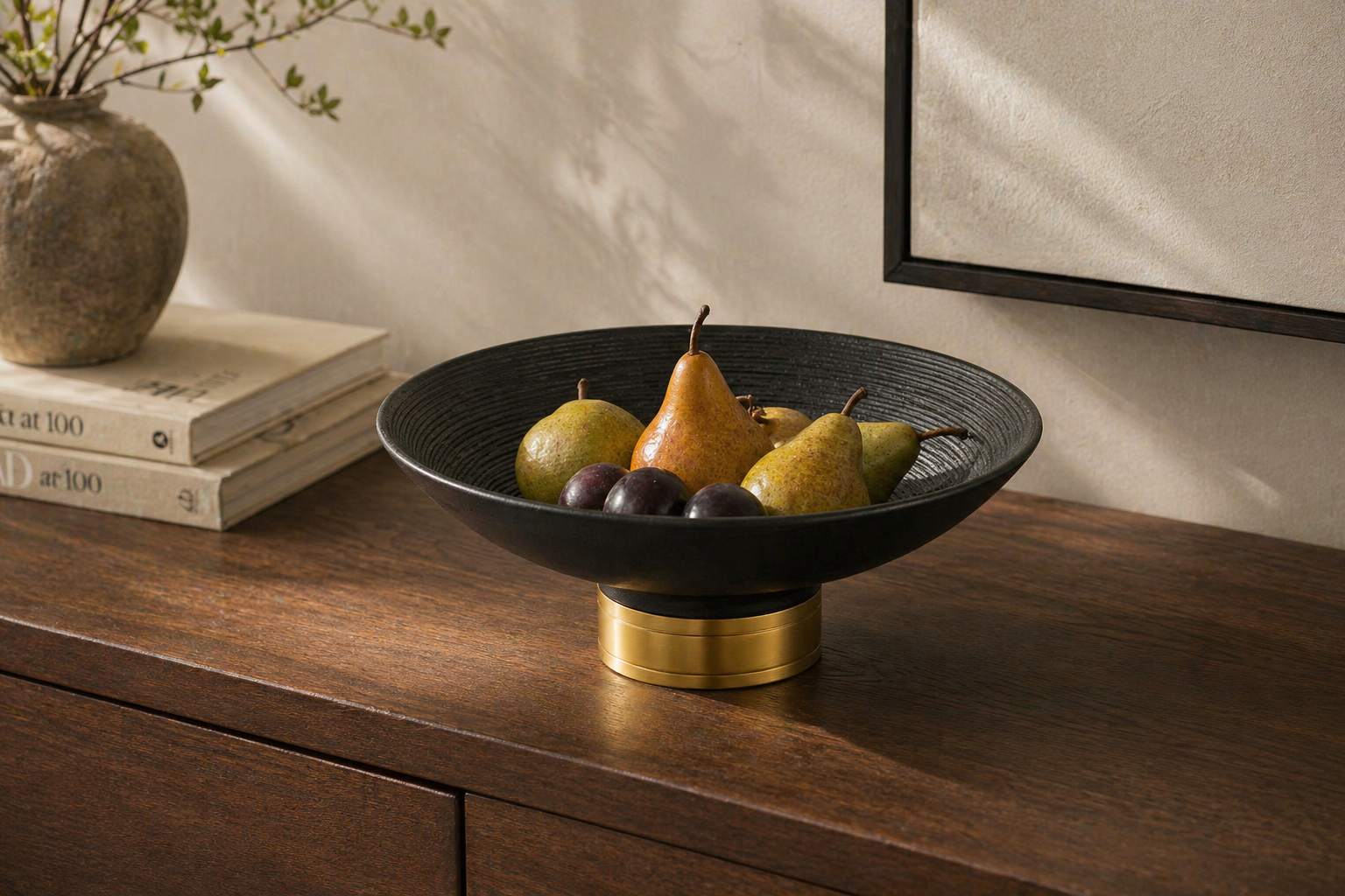 Midnight Glow Decorative Bowl – Modern Sculptural Tray UAE