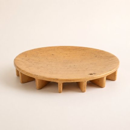 Natural Sculpted Base Tray – Modern Organic Decor UAE