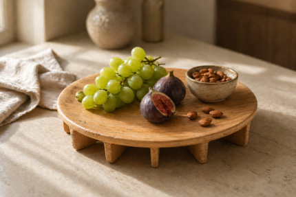 Natural Sculpted Base Tray – Modern Organic Decor UAE