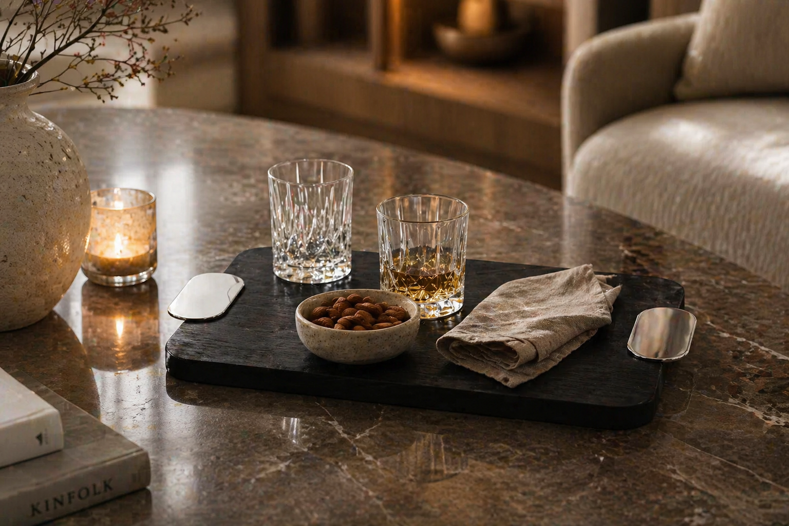 Modern Tray with Handles – Elegant Functional Decor UAE