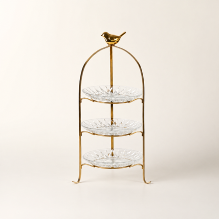 Tier Glass Dessert Stand – Elegant Display Tray UAE