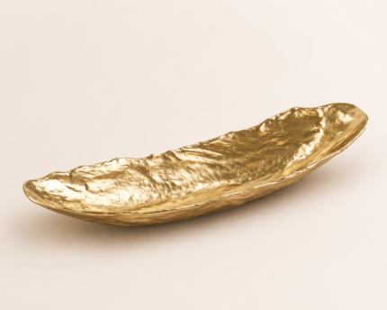 Sculptural Gold Organic Centerpiece Tray – Luxury Decor UAE