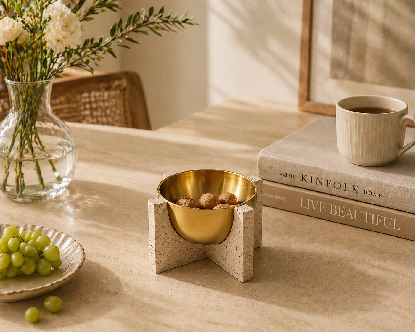 Wabi Sabi Brass Bowl UAE – Organic Rustic Decor