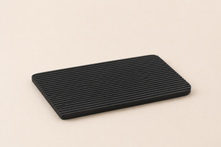 Obsidian Lines Black Tray – Modern Artistic Decor UAE
