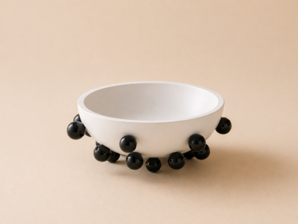 Neutral Terrazzo Round Tray – Minimal Modern Decor UAE