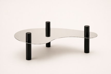 Stellar Arc Stainless Steel Black Tray – Modern Sculptural Decor UAE