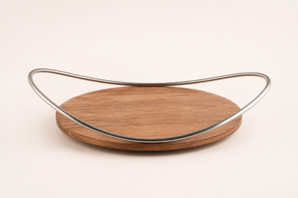 Wood Metal Serving Tray – Modern Balanced Decor UAE