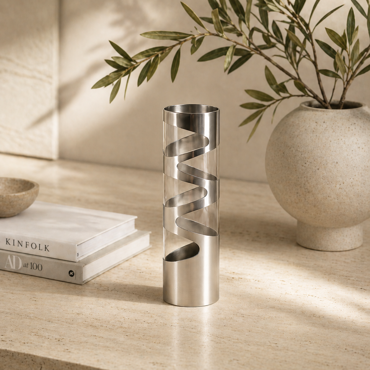 Angular Sculptural Decorative Vase UAE | Modern Geometric Design
