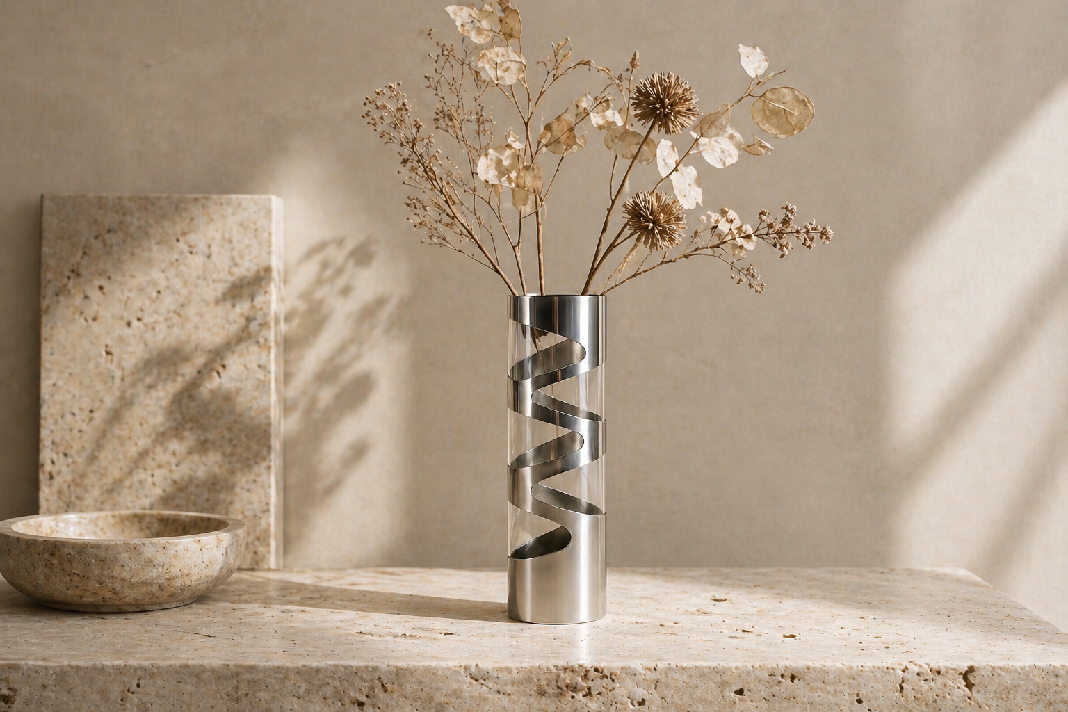 Angular Sculptural Decorative Vase UAE | Modern Geometric Design