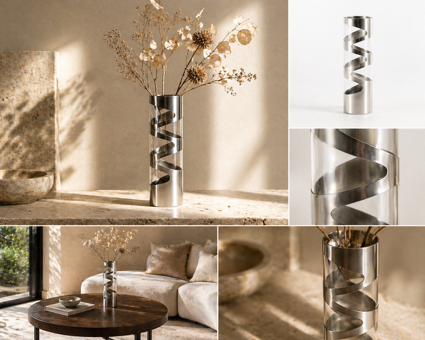 Angular Sculptural Decorative Vase UAE | Modern Geometric Design