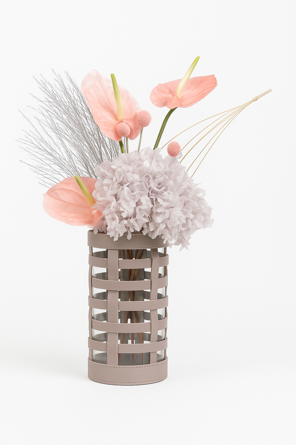 Urban Grid – White Decorative Vase