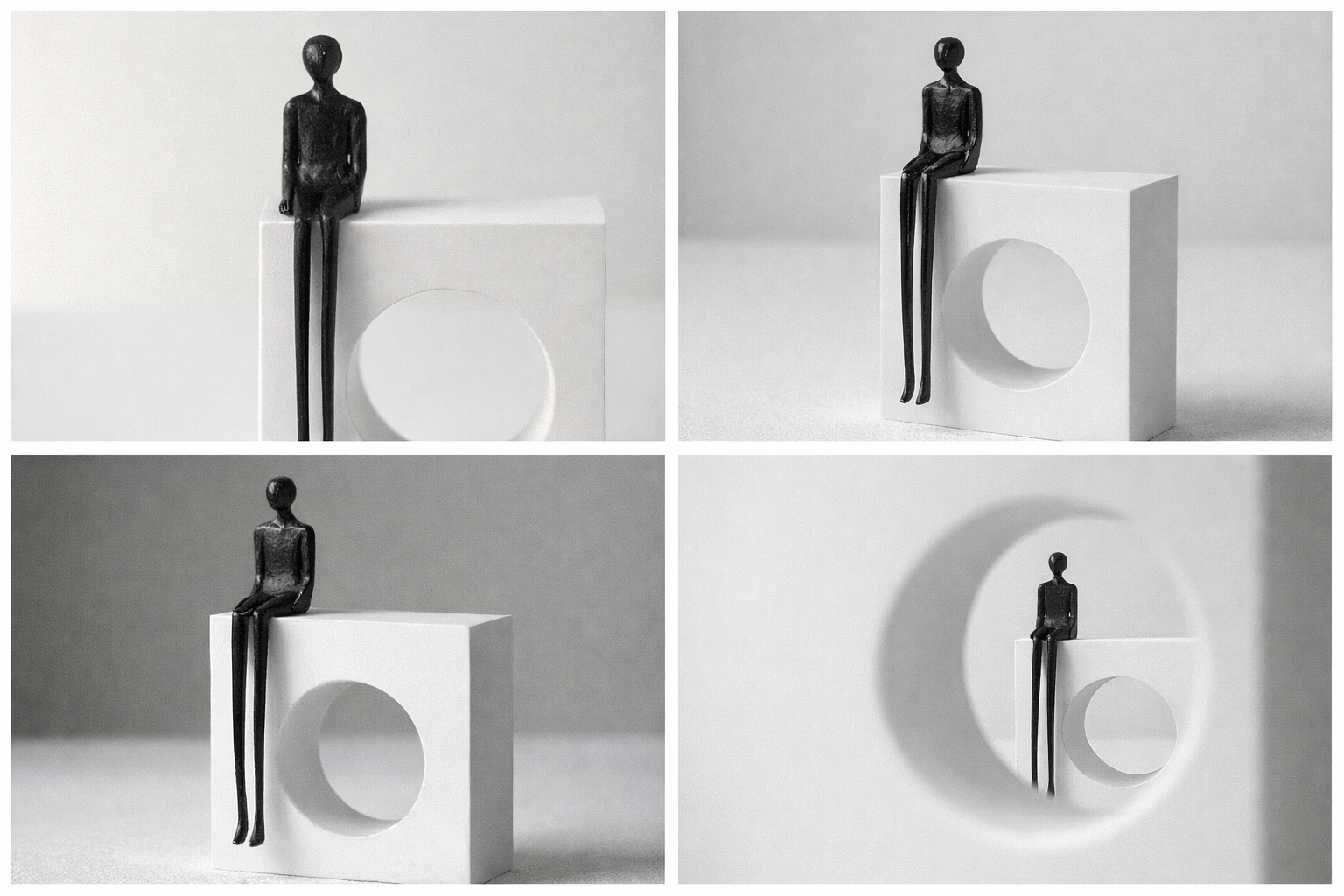 Monochrome Muse – Abstract Figure Decor