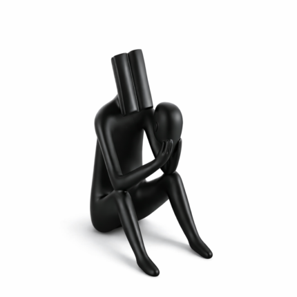 The Thinker – Abstract Black Sculpture