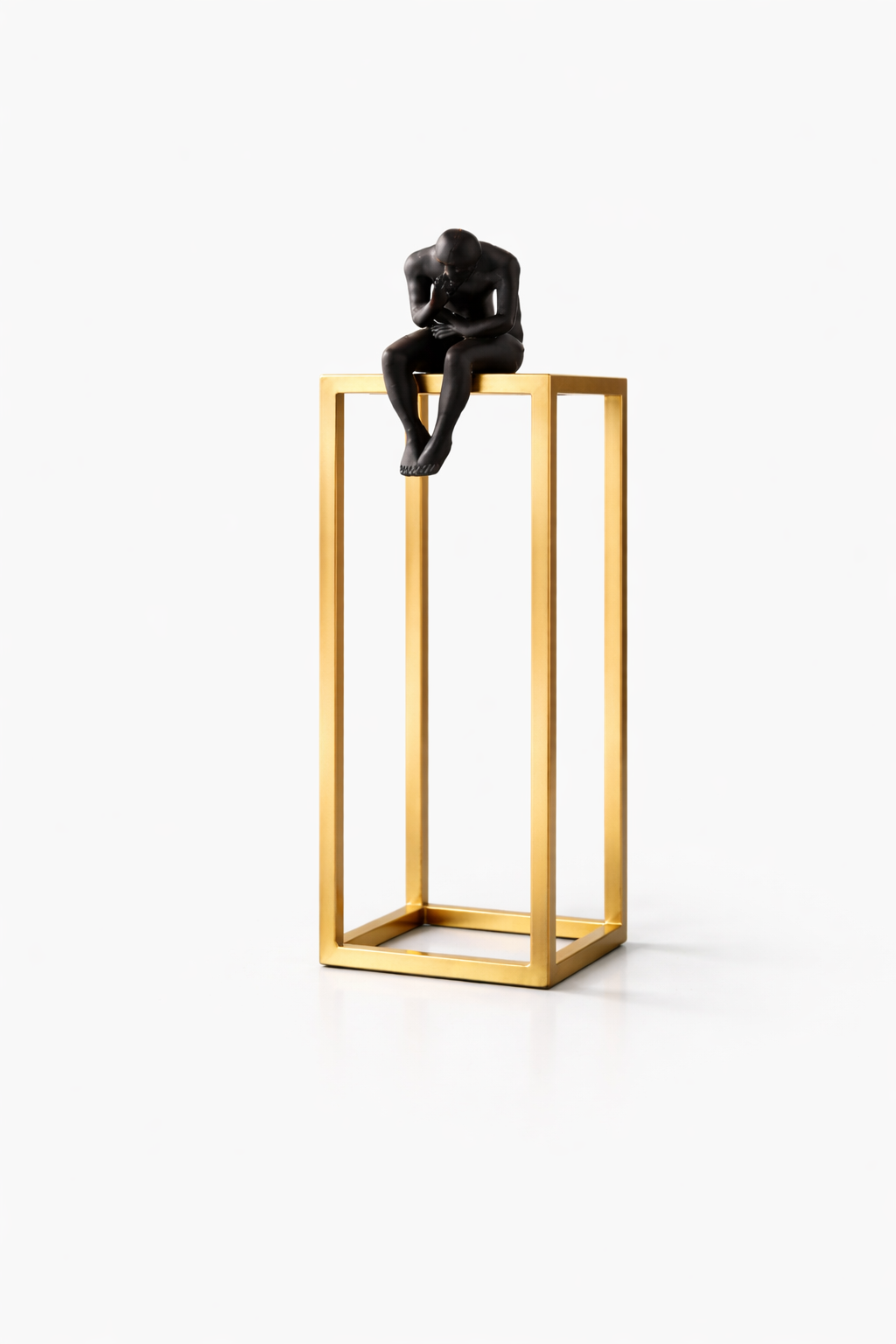 The Thinker – Large Black & Gold Decorative Sculpture