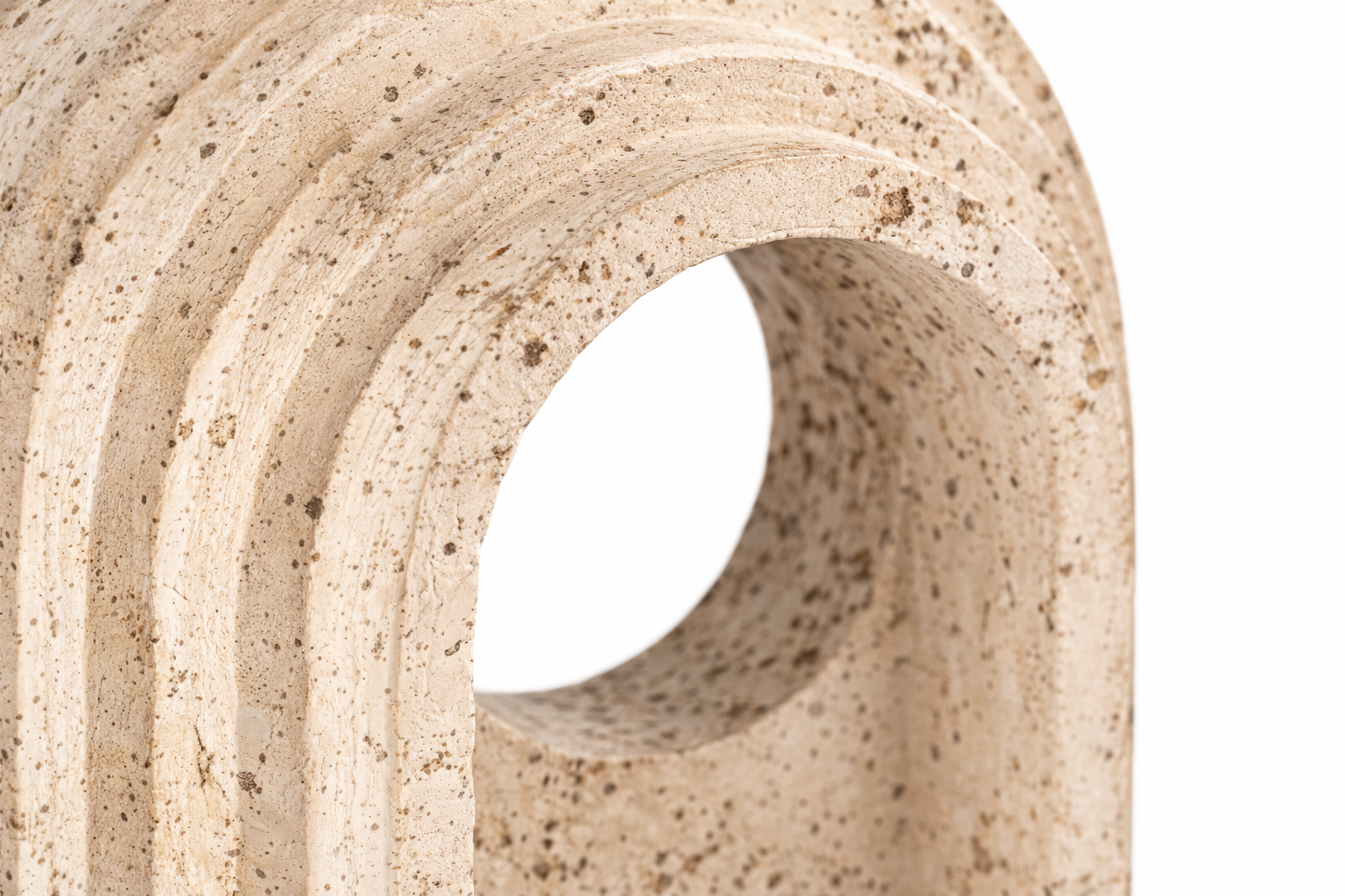 Beige Arch Sculpture – Minimalist Stone Accent