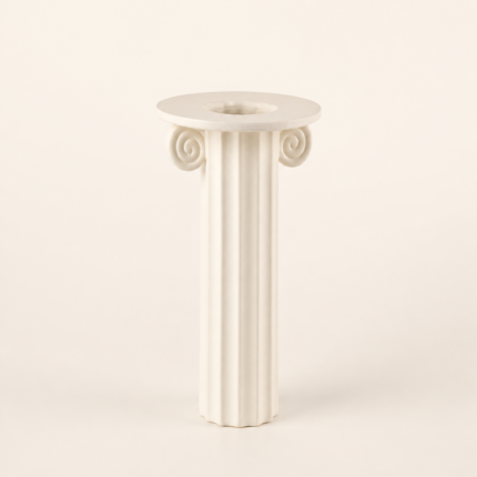 Ivory Athenian Column Decorative Vase UAE | Classical Sculptural Decor