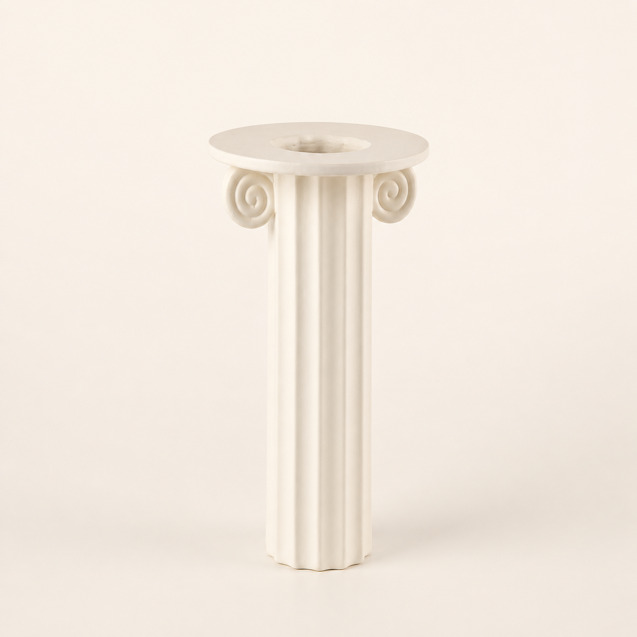 Ivory Athenian Column Decorative Vase UAE | Classical Sculptural Decor